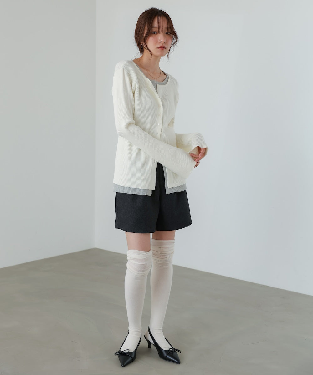【2026SS】配色レイヤードニットカーディガン