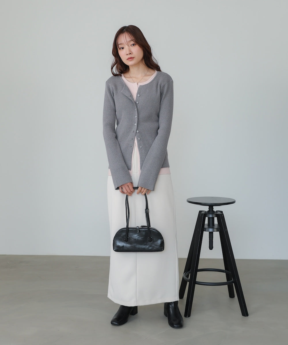 【2026SS】配色レイヤードニットカーディガン