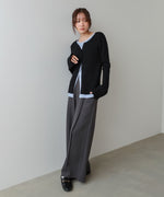 【2026SS】配色レイヤードニットカーディガン