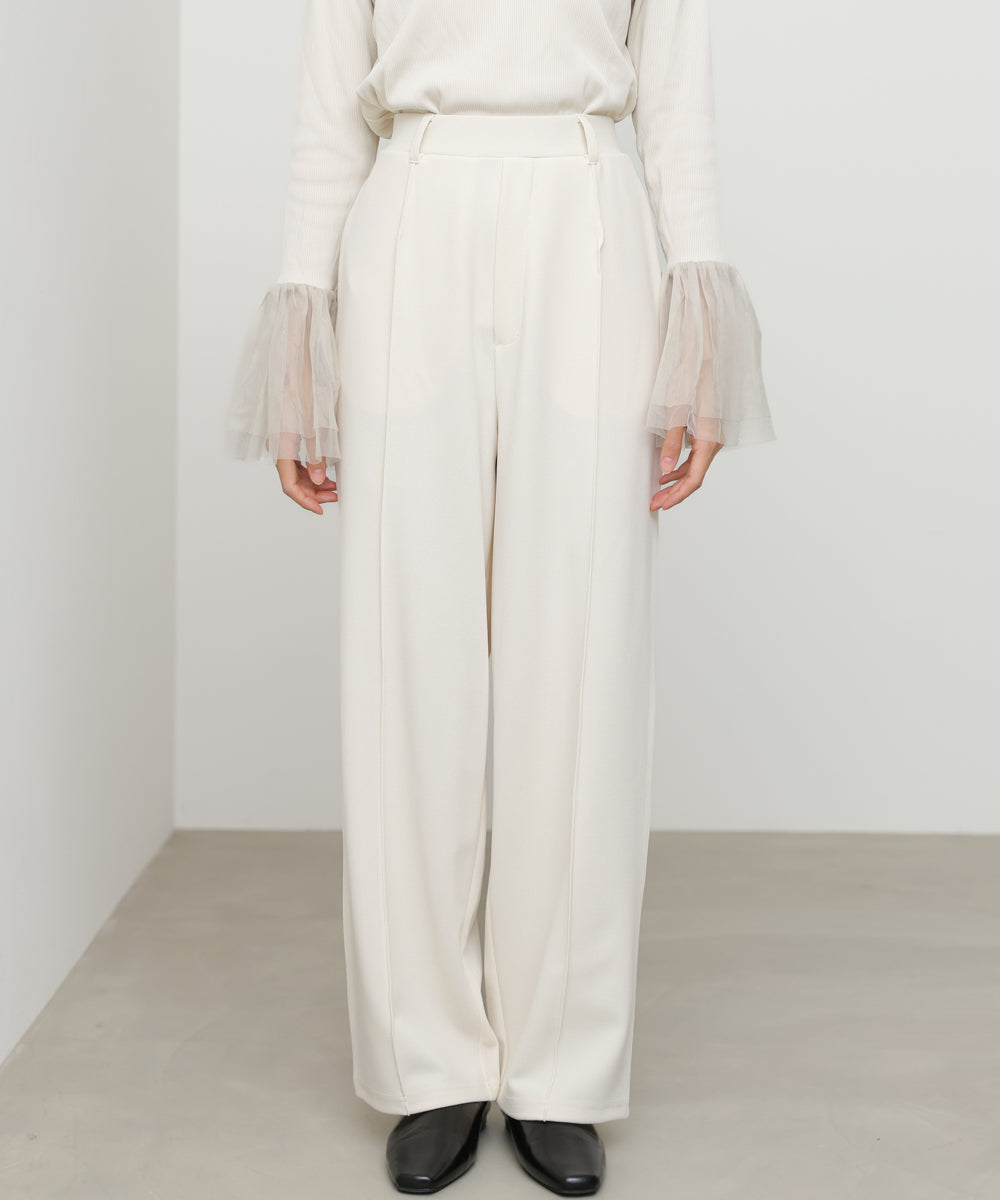 【選べるサイズ/イージーケア】ティアードベスト＋パンツSET【イージージョーゼットシリーズ】