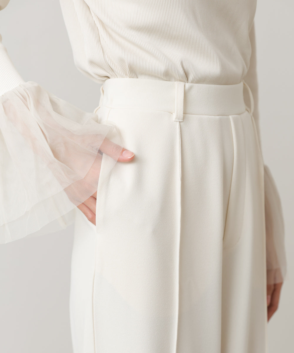 【選べるサイズ/イージーケア】ティアードベスト＋パンツSET【イージージョーゼットシリーズ】