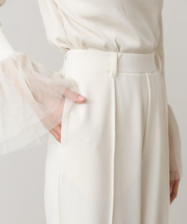 【選べるサイズ/イージーケア】ティアードベスト＋パンツSET【イージージョーゼットシリーズ】