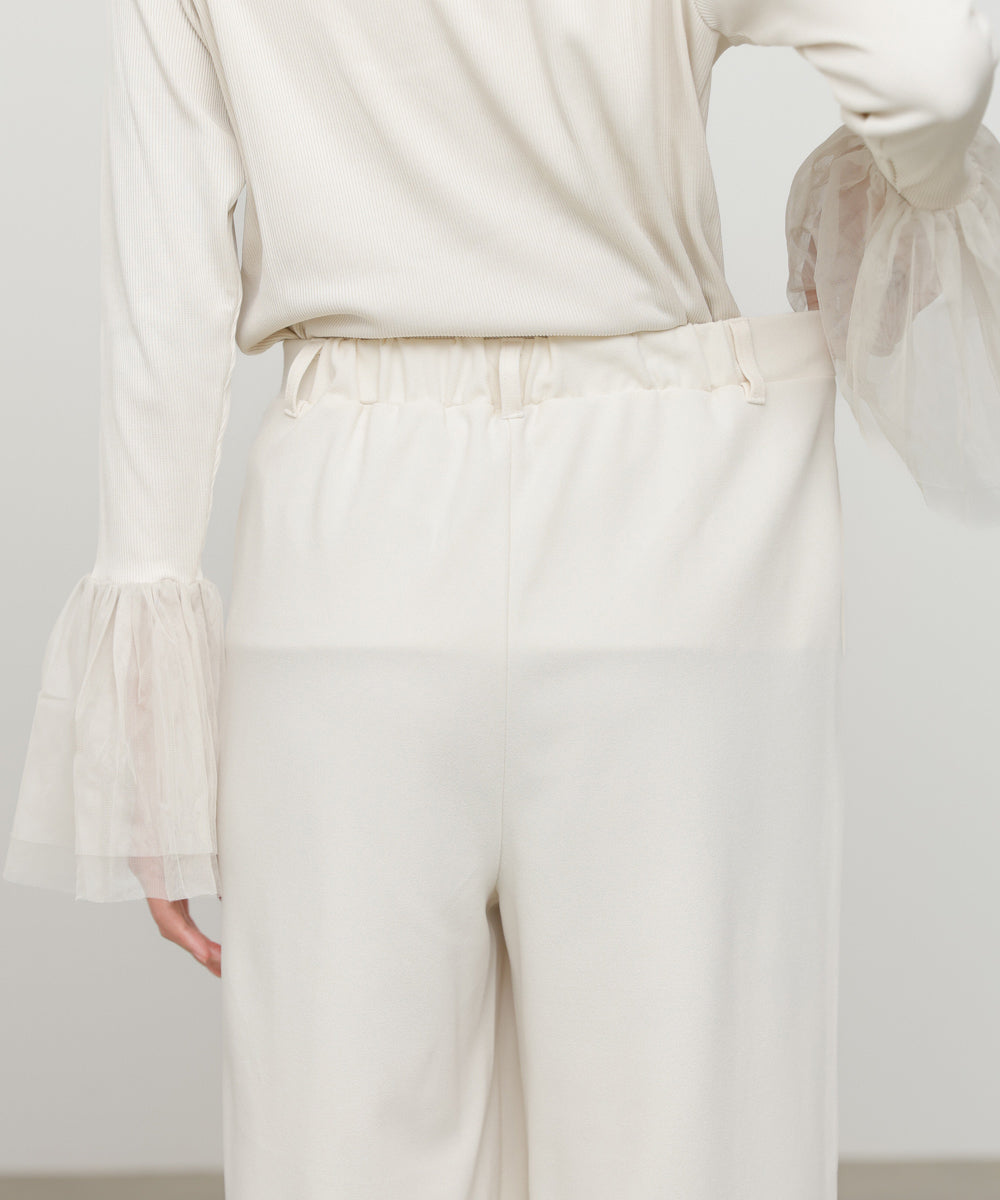 【選べるサイズ/イージーケア】ティアードベスト＋パンツSET【イージージョーゼットシリーズ】