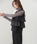 【選べるサイズ/イージーケア】ティアードベスト＋パンツSET【イージージョーゼットシリーズ】