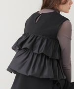 【選べるサイズ/イージーケア】ティアードベスト＋パンツSET【イージージョーゼットシリーズ】