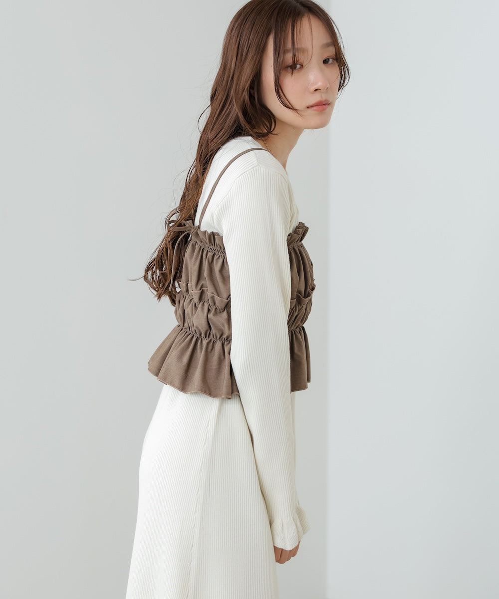 【選べるサイズ展開】ビスチェSETニットワンピース