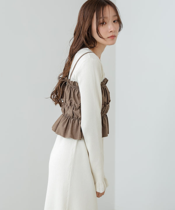 【選べるサイズ展開】ビスチェSETニットワンピース