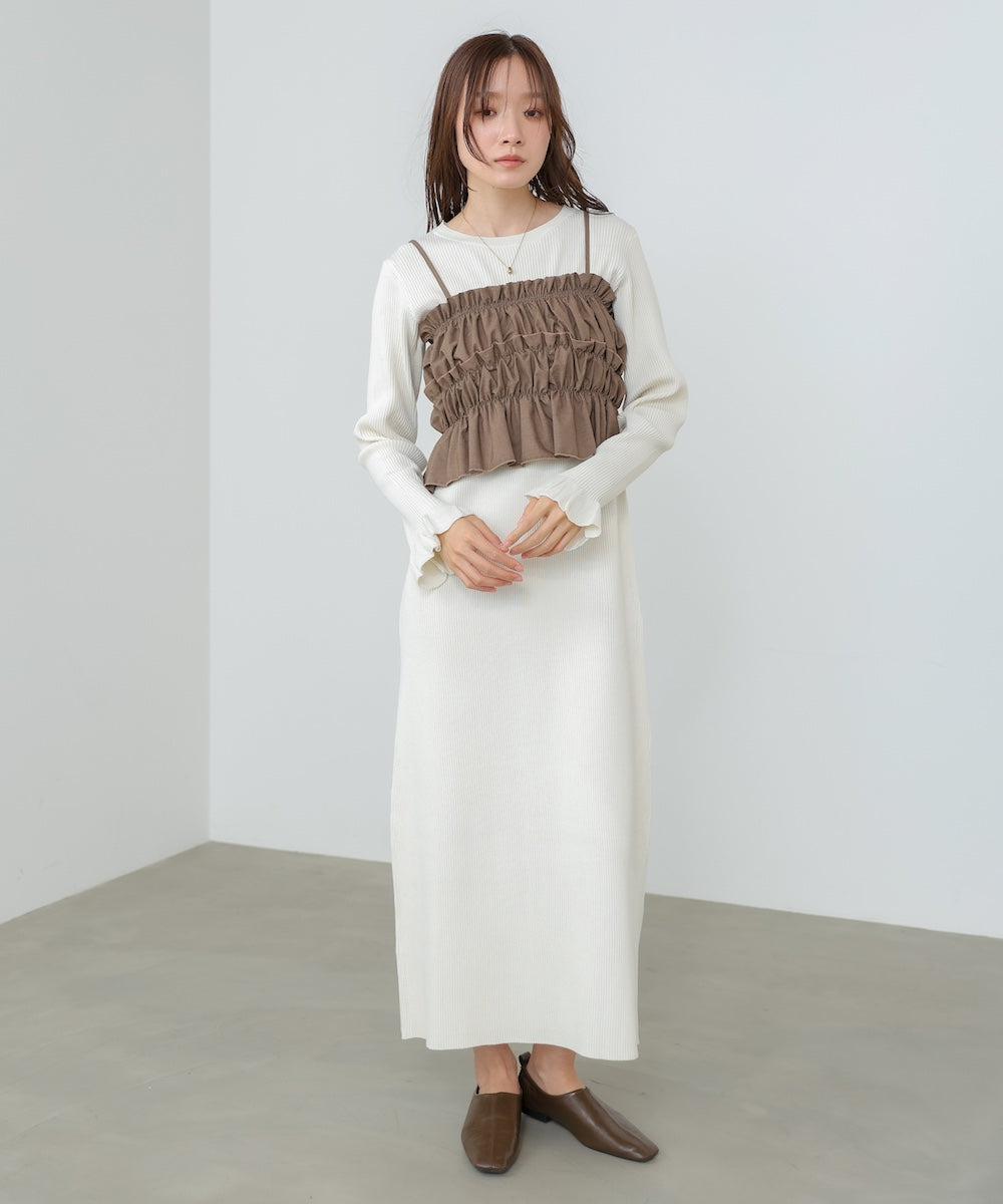 【選べるサイズ展開】ビスチェSETニットワンピース