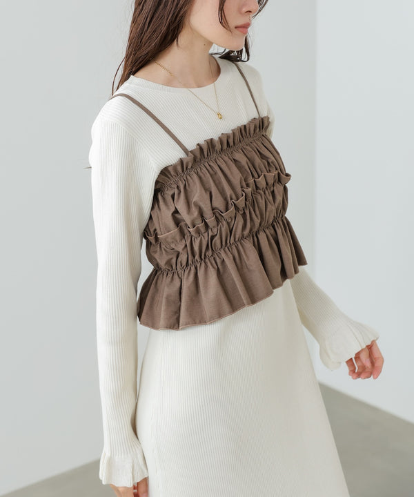 【選べるサイズ展開】ビスチェSETニットワンピース