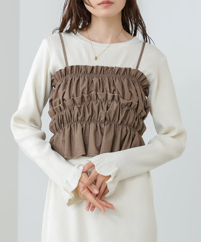 【選べるサイズ展開】ビスチェSETニットワンピース