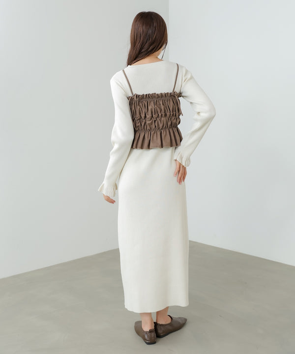 【選べるサイズ展開】ビスチェSETニットワンピース