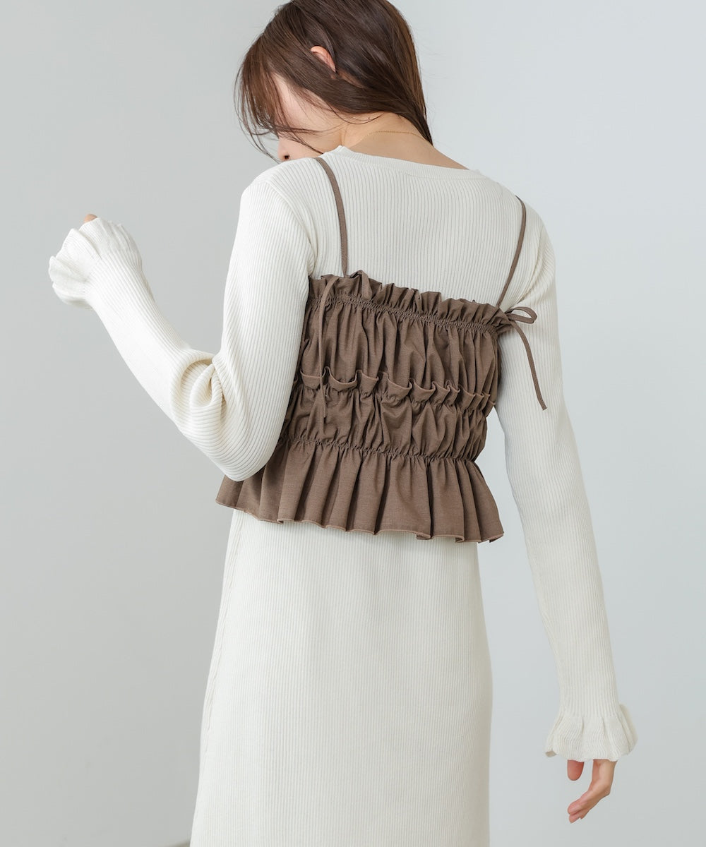 【選べるサイズ展開】ビスチェSETニットワンピース