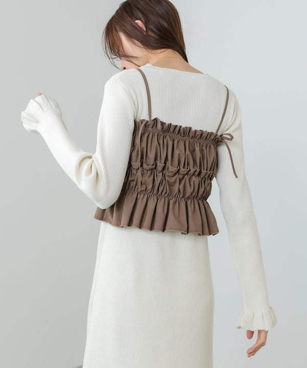 【選べるサイズ展開】ビスチェSETニットワンピース