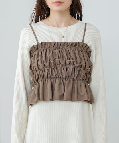 【選べるサイズ展開】ビスチェSETニットワンピース