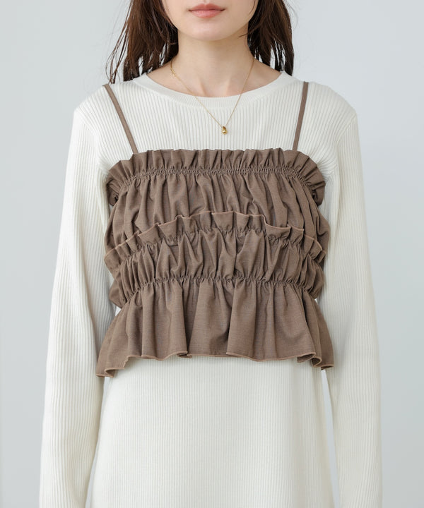 【選べるサイズ展開】ビスチェSETニットワンピース