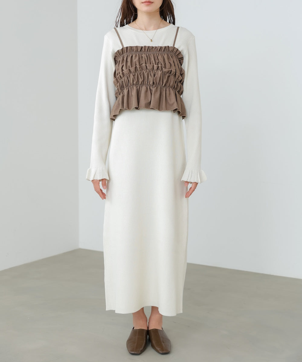 【選べるサイズ展開】ビスチェSETニットワンピース