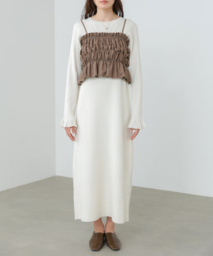 【選べるサイズ展開】ビスチェSETニットワンピース