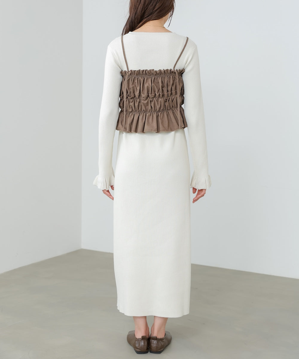 【選べるサイズ展開】ビスチェSETニットワンピース