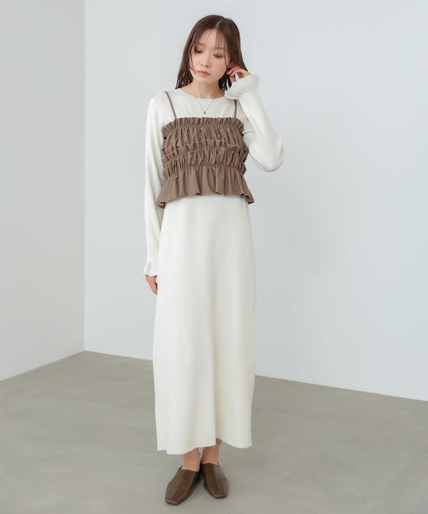 【選べるサイズ展開】ビスチェSETニットワンピース