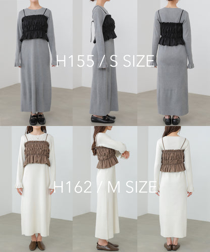 【選べるサイズ展開】ビスチェSETニットワンピース