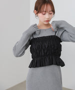 【選べるサイズ展開】ビスチェSETニットワンピース