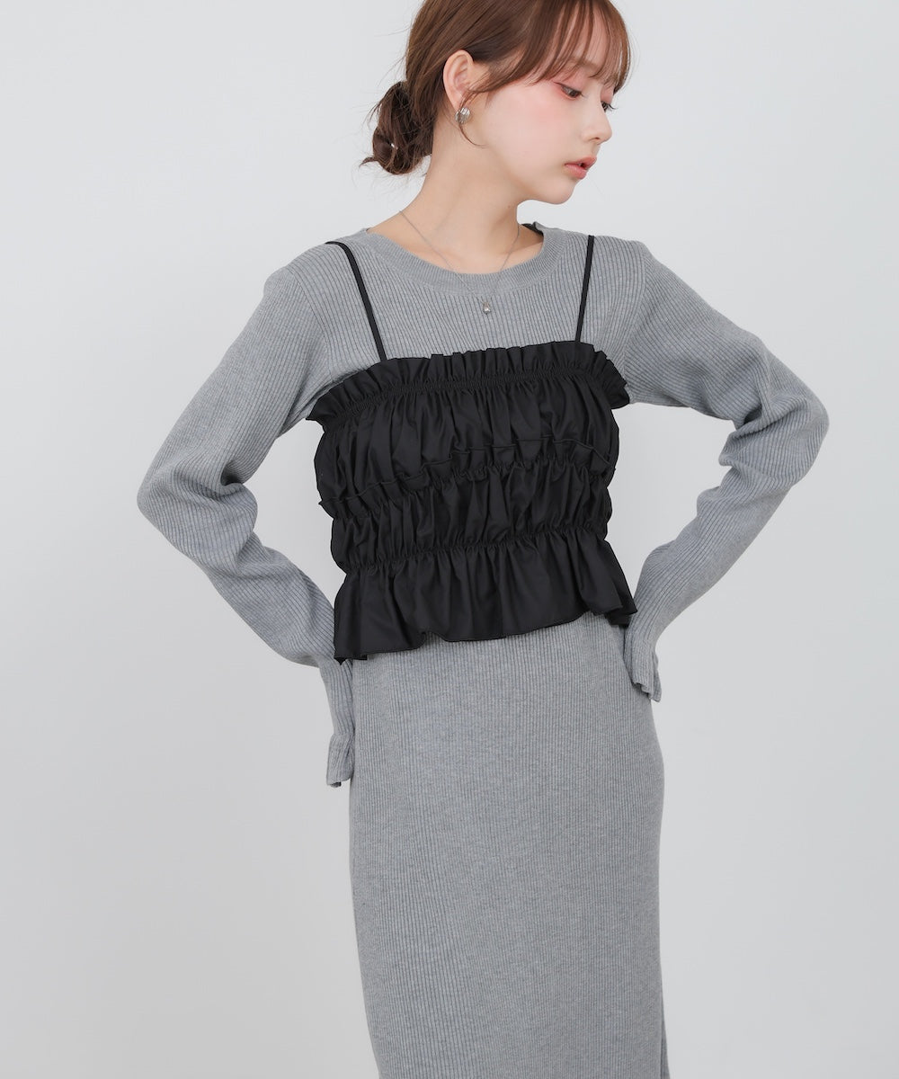 【選べるサイズ展開】ビスチェSETニットワンピース