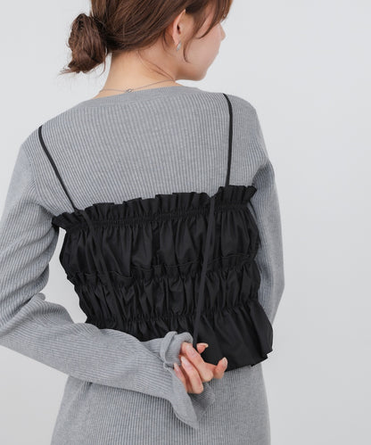 【選べるサイズ展開】ビスチェSETニットワンピース