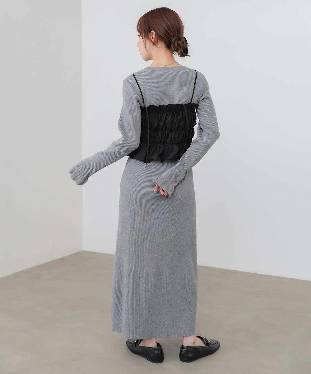 【選べるサイズ展開】ビスチェSETニットワンピース