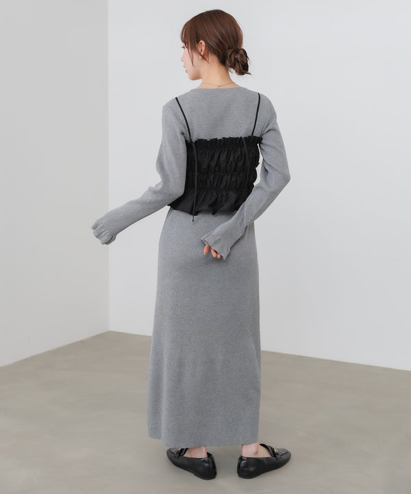 【選べるサイズ展開】ビスチェSETニットワンピース