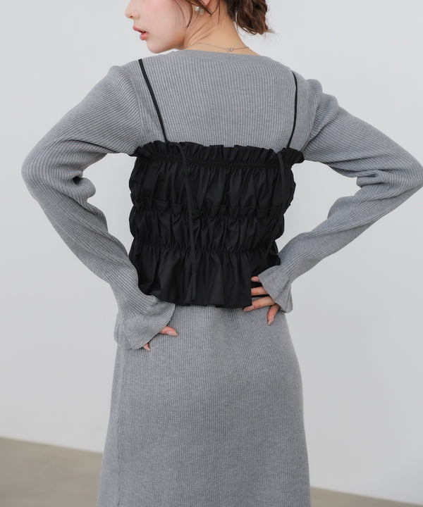 【選べるサイズ展開】ビスチェSETニットワンピース