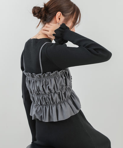 【選べるサイズ展開】ビスチェSETニットワンピース