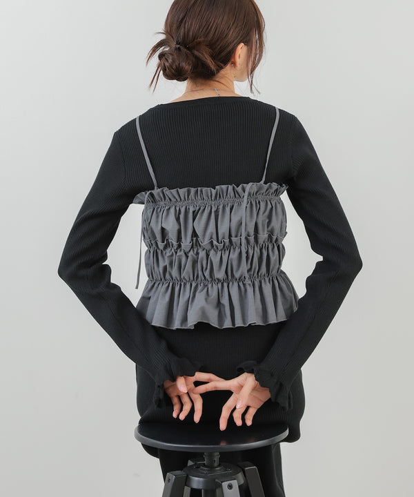 【選べるサイズ展開】ビスチェSETニットワンピース