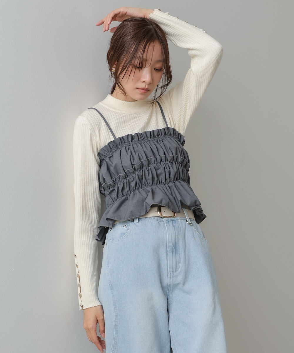 【選べるサイズ展開】ビスチェSETニットワンピース