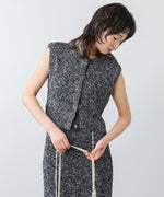 MIX編みラインニットトップス