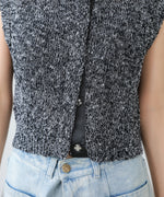 MIX編みラインニットトップス