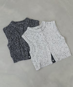 MIX編みラインニットトップス