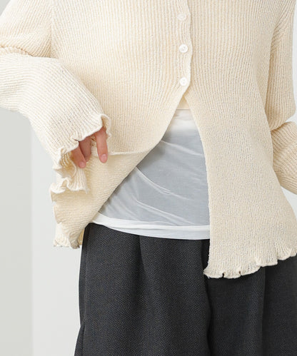 ヘムメロウスリットカーディガン