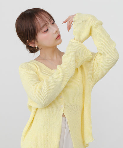 ヘムメロウスリットカーディガン