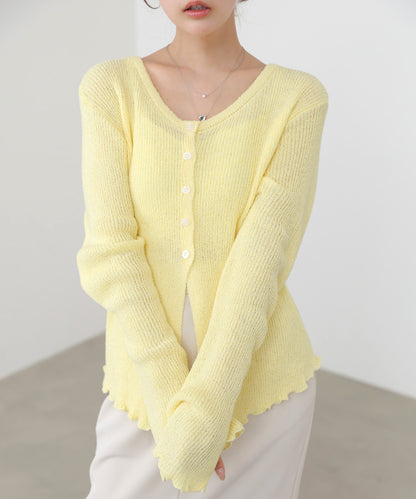 ヘムメロウスリットカーディガン