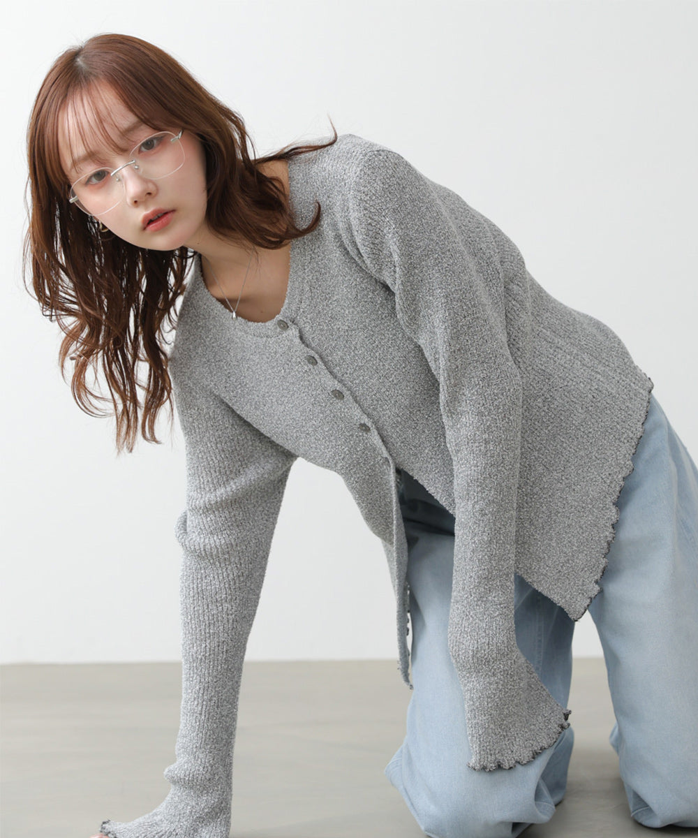 ヘムメロウスリットカーディガン