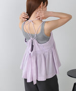 ピンタック刺繍レースキャミトップス