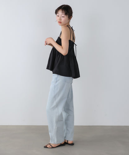 ピンタック刺繍レースキャミトップス