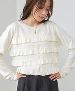 ティアードフリルニットカーデ＆2WAYビスチェアンサンブル