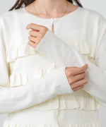 ティアードフリルニットカーデ＆2WAYビスチェアンサンブル