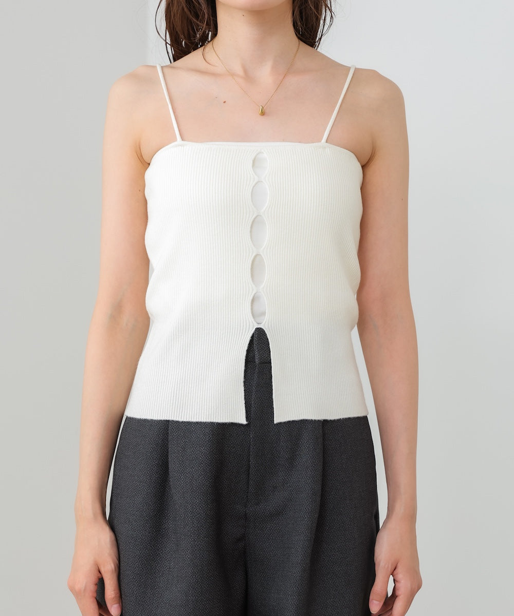 ティアードフリルニットカーデ＆2WAYビスチェアンサンブル