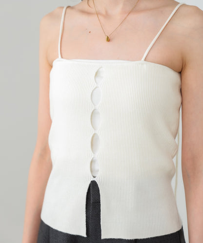 ティアードフリルニットカーデ＆2WAYビスチェアンサンブル