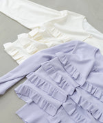 ティアードフリルニットカーデ＆2WAYビスチェアンサンブル