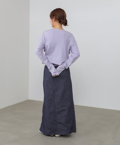 ティアードフリルニットカーデ＆2WAYビスチェアンサンブル