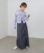 ティアードフリルニットカーデ＆2WAYビスチェアンサンブル