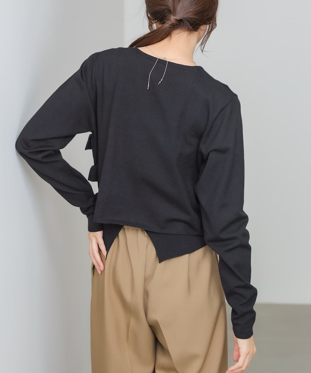 ティアードフリルニットカーデ＆2WAYビスチェアンサンブル